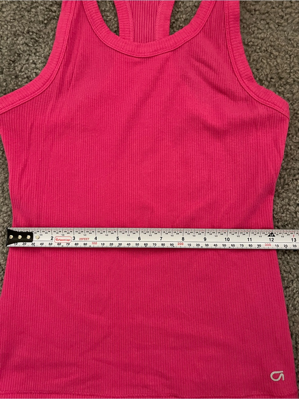 GapFit Pink Ribbed Racerback Tank - Picture 5 of 6